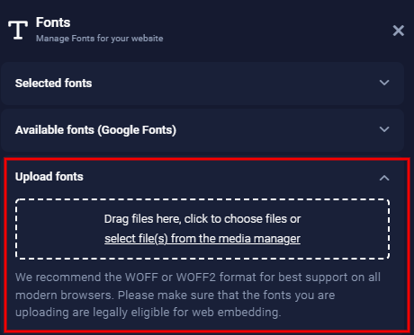 font google